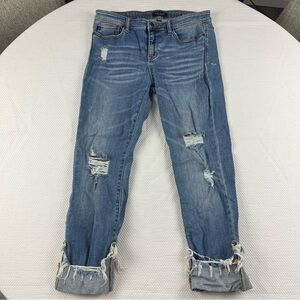 Judy Blue Light Blue Distressed Boyfriend Jeans